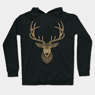 Deer Head With Trophy Antlers Hoodie